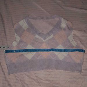 Argyle Knit Vest Sweater
