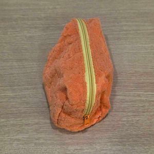 Orange Terrycloth Pouch
