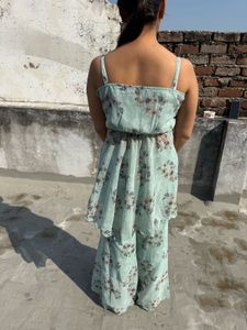3 piece Flowy Floral Co-ord Set with jacket