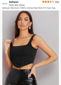 Black Corset Tank Top