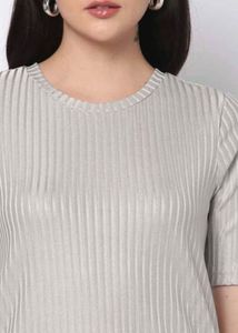 FIG Ribbed Half-Sleeve Top | XXL | Bust 42