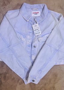 Crop Denim Oversize Jacket