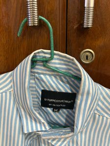 Classic Blue Striped Men's Shirt