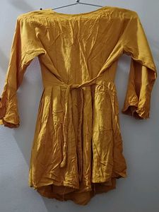 Mustard Dress with Embellishments