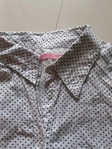 Chic Polka Dot Short Sleeve Shirt