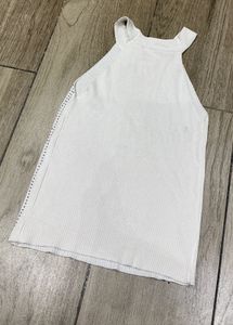 Sparkling White Halter Neck Top