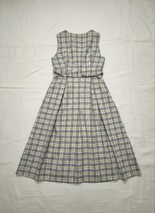 Plaid Sleeveless Maxi Dress