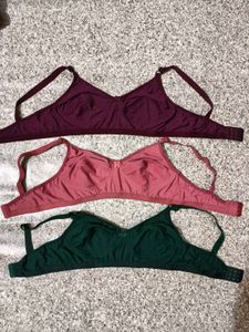 Bra Set - Maroon, Pink, & Green