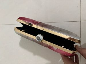 Marbled Effect Clutch Bag