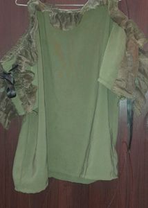 Stylish Cold Shoulder Ruffle Top