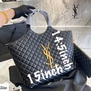 YSL ICARE MAXI CARRE-QUILTED SHOPPING BAG*