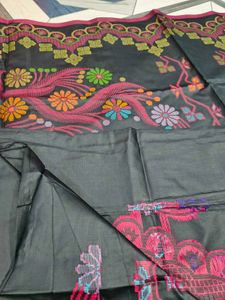 brand new full weaving silk saree black