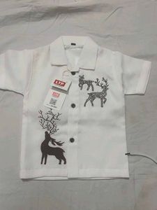 Boy's Premium White Textured Cotton Shirt