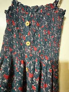 Boho Floral Smocked Maxi Dress