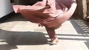 Beautiful Pink abaya Burqha with heavy work hijab