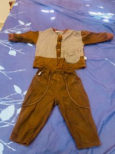 Vintage Kids' Brown Corduroy Outfit