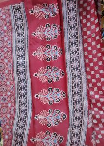 Maroon Floral Print Saree