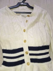 Striped Peplum Cardigan