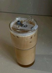Vintage Fluted Glass Tumbler (without Straw)