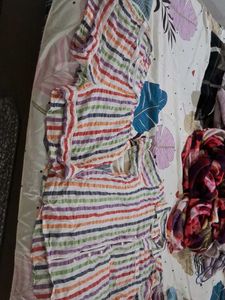 Colorful Striped Pajama Top