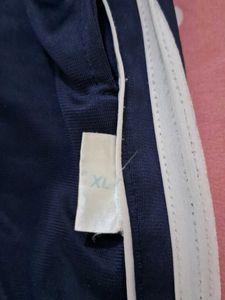 Navy Track Pants with White Stripe