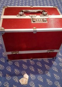 Red Makeup Train Case