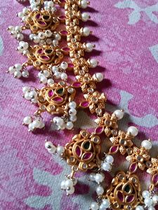 Copper Matha Patten Short Necklace