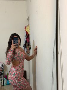 Floral One-Shoulder Mini Dress