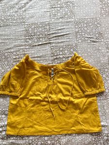Yellow Off-Shoulder Top