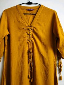 Lyrics Mustard Yellow Kurta Set