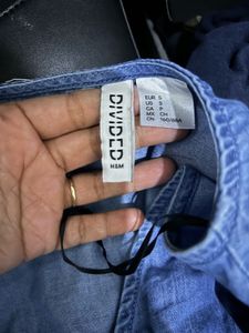 H&amp;M Frill-Trimmed Cotton Poplin Top (S)