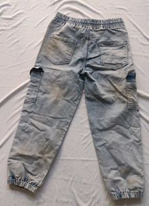 Light Wash Cargo Jeans