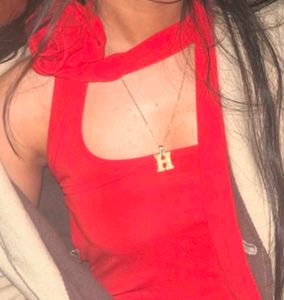 Red Halter Neck bodysuit style with Rose Detail