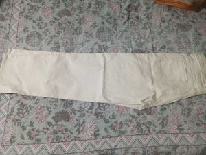 Women Cream Colored Casual Pants