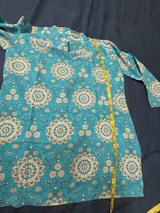 Blue Printed shot Kurti