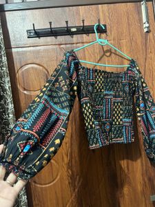 Patterned Crop Top