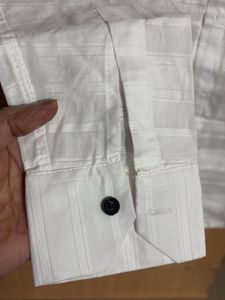 White Striped Casual Shirt