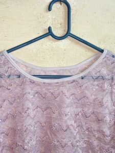 See-through Fashion Lace Crop Top Sheer
