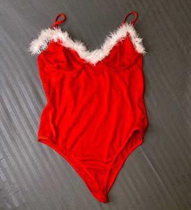 Festive Santa Bodysuit &amp; Shorts Set