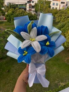 Beautiful Blue Artificial Flower Bouquet
