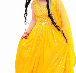Vibrant Yellow Embellished Lehenga