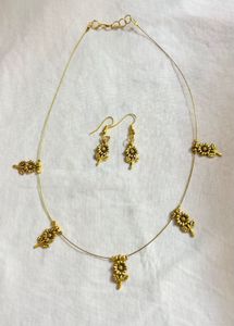 Handmade Sunflower Necklace &amp; Earring Set