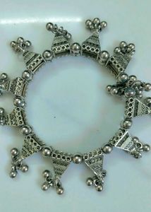Boho Silver Anklets with Bells