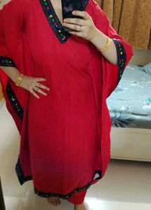 Red Party Wear Kaftan Set ♥️
