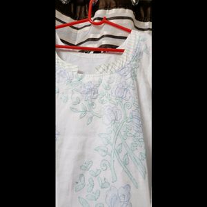 Beautiful WHITE Chikankari KURTI