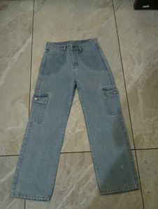Light Wash Cargo Jeans