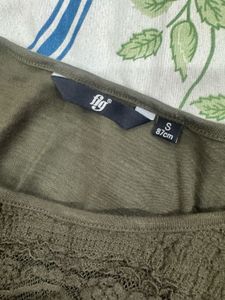 Olive Green Textured Top