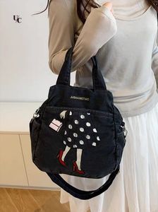 Black Denim Handbag