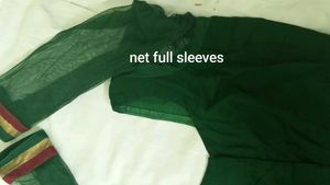 Green Embroidered Saree Fabric