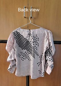 The "Artistic Chic" Mixed-Print Blouse